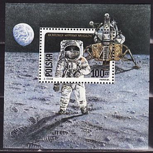 Польша, 1989, 20 лет высадки на Луну, блок
